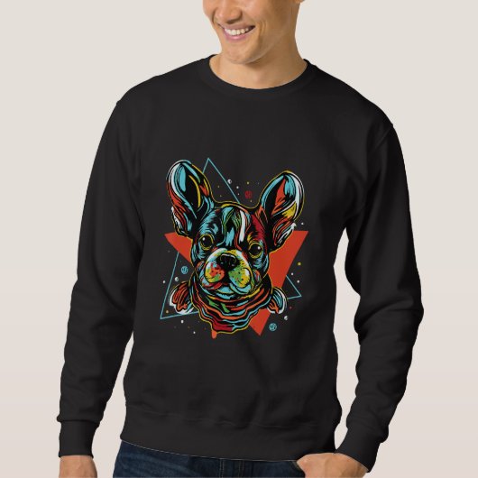 French Bulldog  Frenchie Dog Owner Graffiti Sweatshirt (Vorderseite)