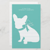 French Bulldog Frenchie Dog Puppy Frenchy Briefpapier (Vorne/Hinten)