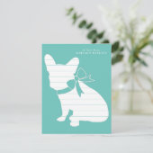 French Bulldog Frenchie Dog Puppy Frenchy Dankeskarte (Stehend Vorderseite)