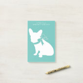 French Bulldog Frenchie Dog Puppy Frenchy Post-it Klebezettel (Auf Schreibtisch)