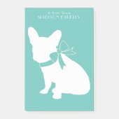 French Bulldog Frenchie Dog Puppy Frenchy Post-it Klebezettel (Vorderseite)