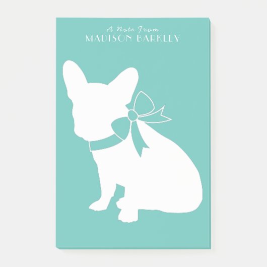 French Bulldog Frenchie Dog Puppy Frenchy Post-it Klebezettel (Vorderseite)