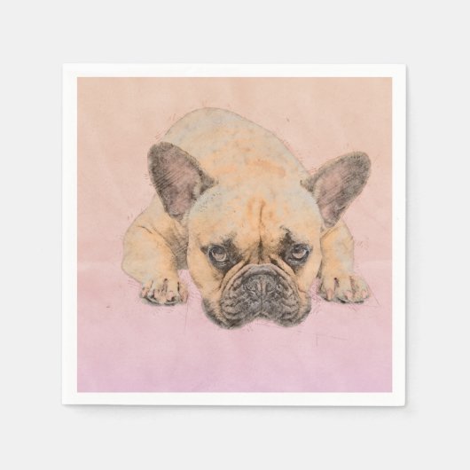 French Bulldog - Frenchie Dog Serviette (Vorderseite)