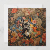 French Bulldog Frenchie Garden Tapestation Geburts Dankeskarte (Vorderseite)