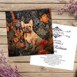 French Bulldog Frenchie Garden Tapestation Geburts Dankeskarte