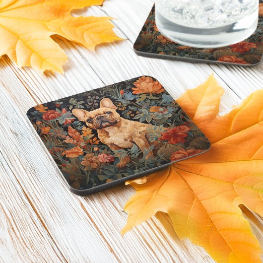 French Bulldog Frenchie Garden Tapestation Geburts Getränkeuntersetzer