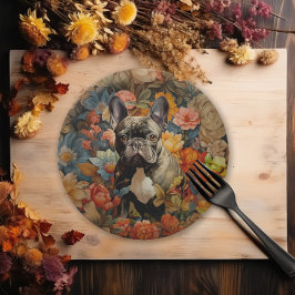 French Bulldog Frenchie Garden Tapestation Geburts Pappteller