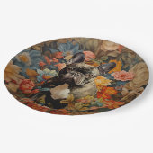 French Bulldog Frenchie Garden Tapestation Geburts Pappteller (Schrägansicht)