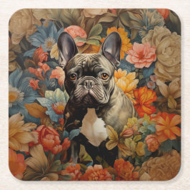 French Bulldog Frenchie Garden Tapestation Geburts Rechteckiger Pappuntersetzer