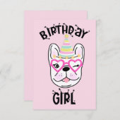 French Bulldog Frenchie Geburtstagsparty Einladung (Vorne/Hinten)