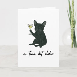 French Bulldog Frenchie Martini Birthday Card Karte
