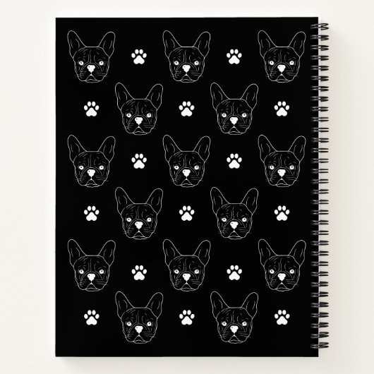French Bulldog Frenchie Personalisiertes Muster Sc Notizblock (Rückseite)