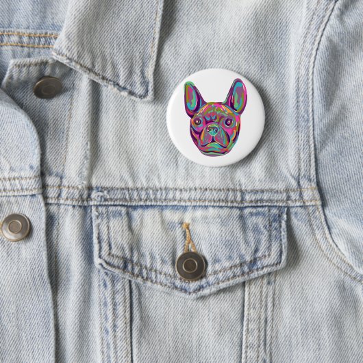 French Bulldog Frenchie Pop Art Button (Beispiel)