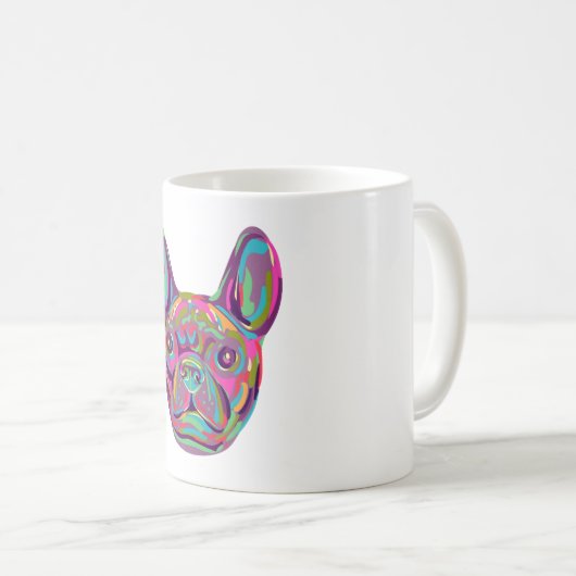 French Bulldog Frenchie Pop Art Kaffeetasse (VorderseiteRechts)