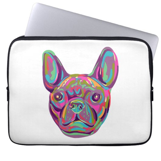 French Bulldog Frenchie Pop Art Laptopschutzhülle (Vorderseite)
