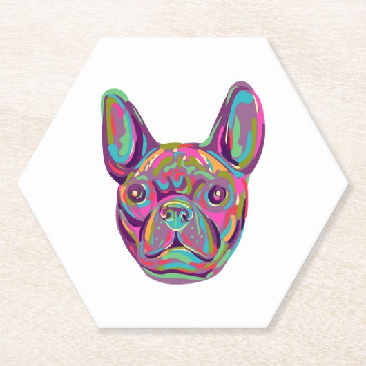 French Bulldog Frenchie Pop Art Untersetzer (Vorderseite)