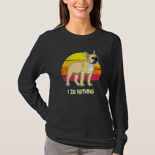 French Bulldog Frenchie Sunset 84 T-Shirt (Vorderseite)