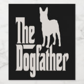 French Bulldog Frenchie The Dog Father Gift Weinetikett (Einzelnes Label)