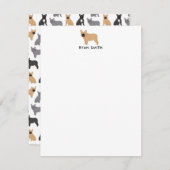 French Bulldog Frenchies Mitteilungskarte (Vorne/Hinten)