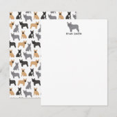 French Bulldog Frenchies Mitteilungskarte (Vorne/Hinten)
