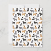 French Bulldog Frenchies Mitteilungskarte (Rückseite)