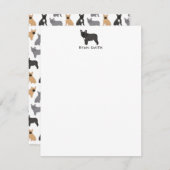French Bulldog Frenchies Mitteilungskarte (Vorne/Hinten)