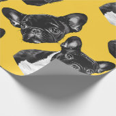 French Bulldog Fun Wrapping Paper Geschenkpapier (Ecke)