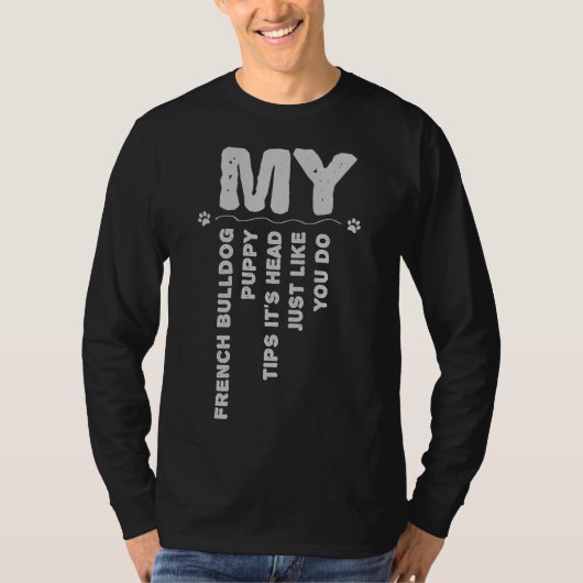 French Bulldog Funny 76 T-Shirt (Vorderseite)