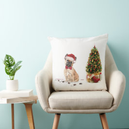 French Bulldog Funny Christmas Dog mit Baum Kissen