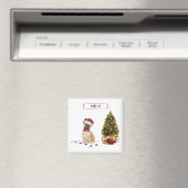French Bulldog Funny Christmas Dog mit Baum Magnet (In Situ (Geschirrspüler))