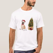 French Bulldog Funny Christmas Dog mit Baum T-Shirt (Vorderseite)