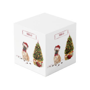 French Bulldog Funny Christmas Dog mit Baum Würfel