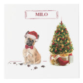 French Bulldog Funny Christmas Dog mit Baum Würfel (Vorderseite)