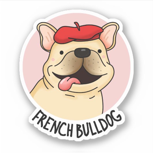 French Bulldog Funny Dog Pub Aufkleber (Vorderseite)