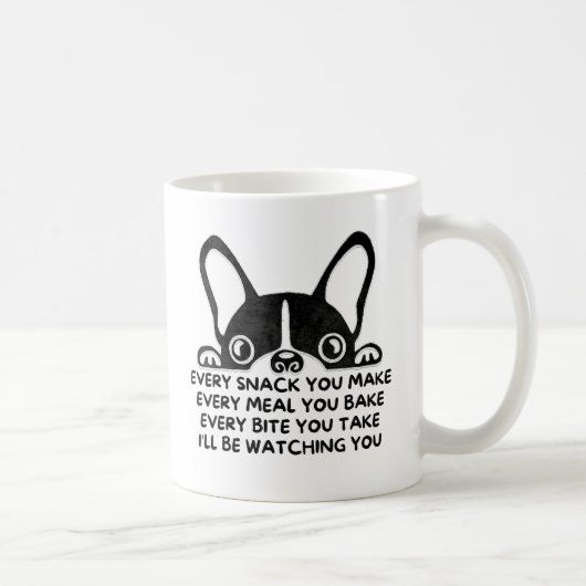 French Bulldog Funny guckt dir Parody Kaffeetasse (Rechts)