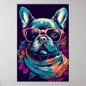 French Bulldog Funny Modern Pop Art Poster (Vorne)