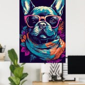 French Bulldog Funny Modern Pop Art Poster (Heimbüro)