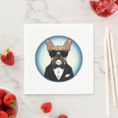 French Bulldog Funny Niedliche Kunst Serviette (Beispiel)