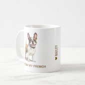 French Bulldog Funny Personalisiert Kaffeetasse (Vorderseite Links)