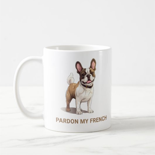 French Bulldog Funny Personalized Kaffeetasse (Links)