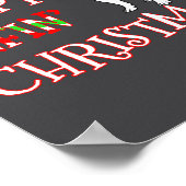 French Bulldog Funny Santa Hat Happy Elfin Christm Poster (Ecke)