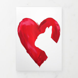 French Bulldog-Geschenk Dreifach Gefaltete Ankündigung