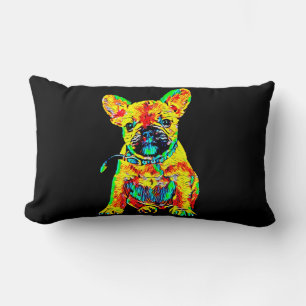 French Bulldog-Geschenk Frenchie Colorful Art Gi Lendenkissen