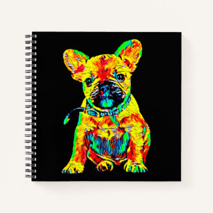 French Bulldog-Geschenk Frenchie Colorful Art Gi Notizblock