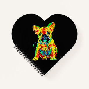 French Bulldog-Geschenk Frenchie Colorful Art Gi Notizblock