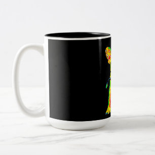French Bulldog-Geschenk Frenchie Colorful Art Gi Zweifarbige Tasse