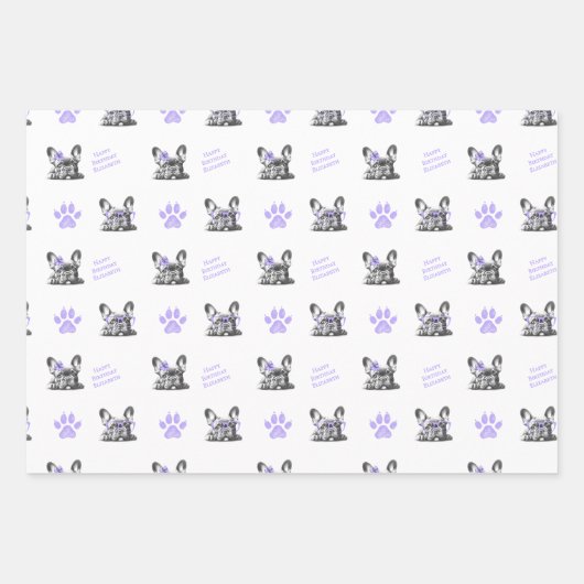 French Bulldog Geschenkpapier Set (Vorderseite 2)