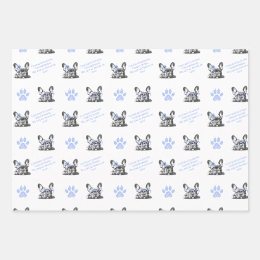French Bulldog  Geschenkpapier Set (Vorderseite)
