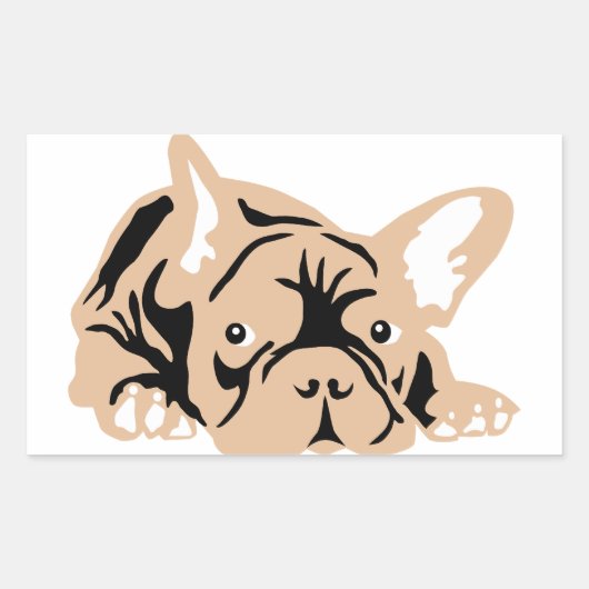 French Bulldog Gifts Rechteckiger Aufkleber (Vorderseite)