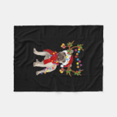 French Bulldog Gorgeous Rentier Weihnachtsbaum Fleecedecke (Vorderseite (Horizontal))